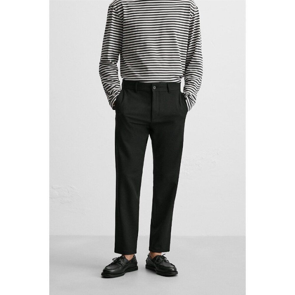 Zara Sartorial Mens Pants EU 44 US 34 Navy blue Pinstripe Wool 5753/128 NWT